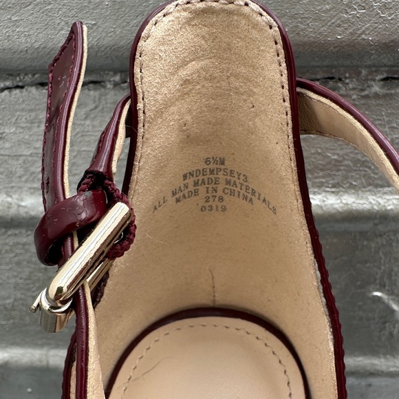 NINE WEST Dempsey 3 Platform Sandal Pumps in Patent Leather Red - Picture 15 of 15
